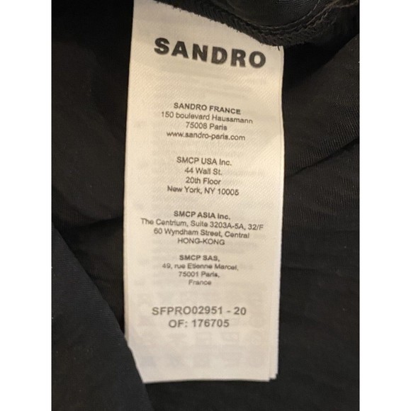 SANDRO Paris Rhinestone Embellished Long Black Dress EU 36 (US 2/4) NWT $580 - Picture 9 of 13